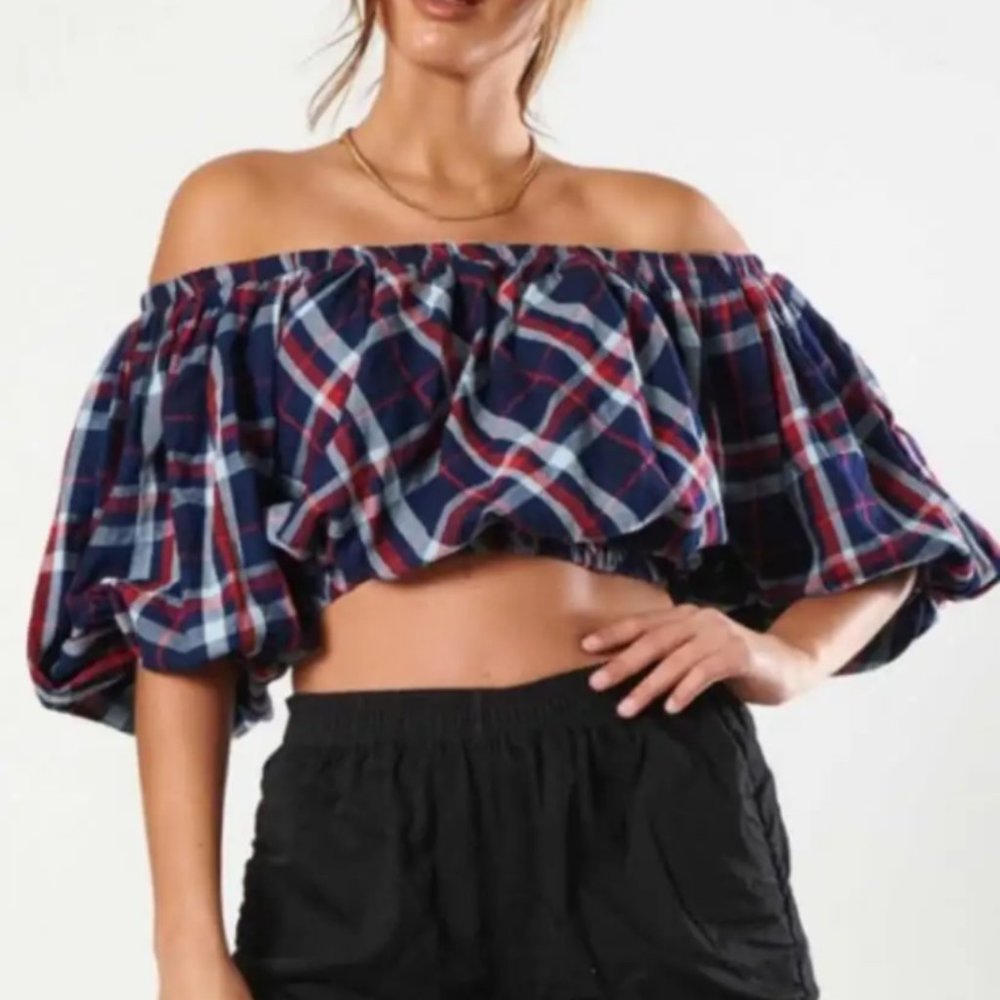 Plaid Tube Top